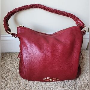 Elliott Lucca red leather shoulder bag